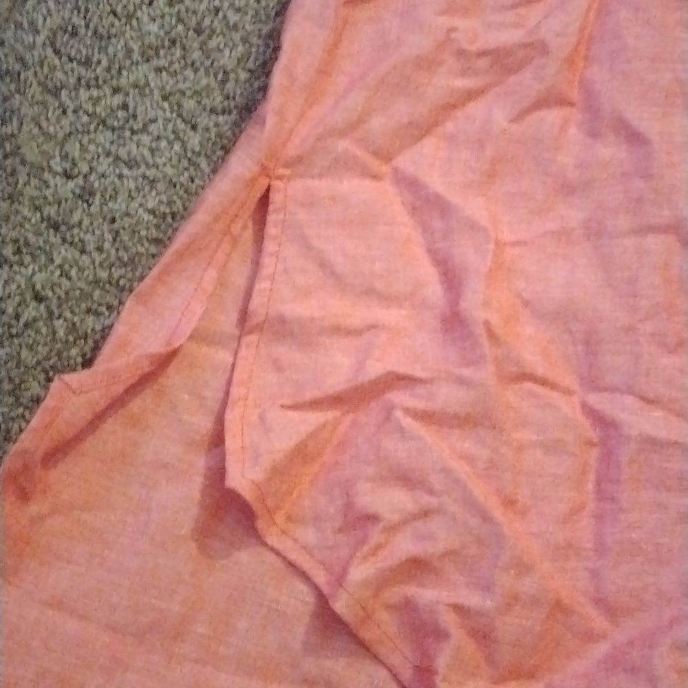 LOFT Rose Pink Button-Front Tunic Dress - Picture 3 of 8